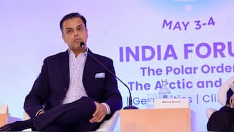 Milind Deora, Rajya Sabha MP, member of the advisory board of the Arctic Circle looks on during a session of the Arctic Circle India Forum held on May 3-4 in New Delhi, India. X/milinddeora