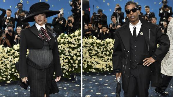Rihanna is expecting baby No. 3 with A$AP Rocky, the rapper confirms at the 2025 Met Gala