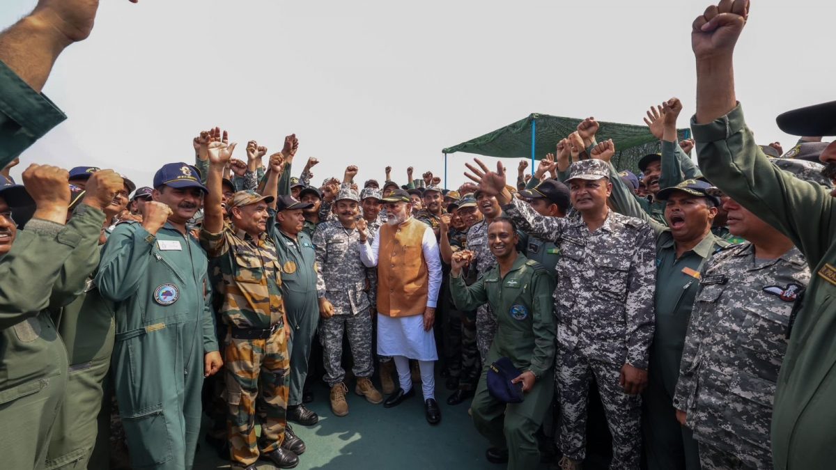 Prime Minister Narendra Modi visited Adampur airbase on Tuesday, a day after he made a speech to the nation on Operation Sindoor. Image: X/@narendramodi Prime Minister Narendra Modi visited Adampur airbase on Tuesday, a day after he made a speech to the nation on Operation Sindoor. Image: X/@narendramodi