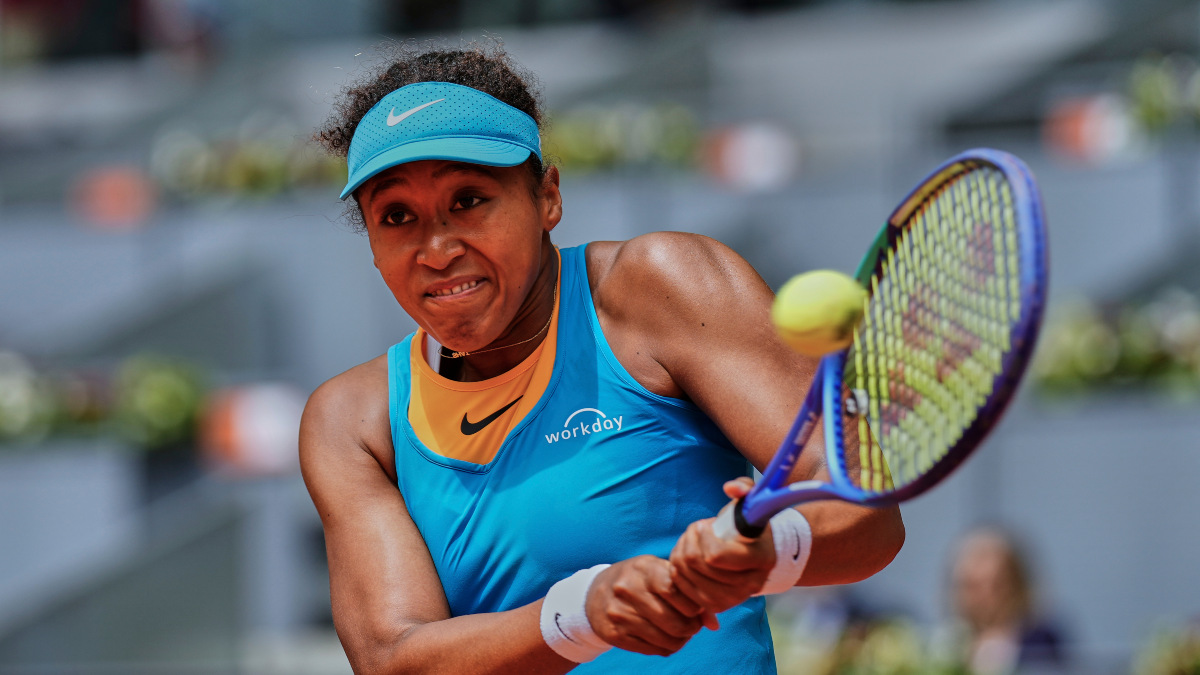 Japanese tennis star Naomi Osaka bounced back from a first-round exit at the Madrid Open with a victory at L’Open 35 de Saint-Malo in the build-up to the French Open. AP Japanese tennis star Naomi Osaka bounced back from a first-round exit at the Madrid Open with a victory at L’Open 35 de Saint-Malo in the build-up to the French Open. AP