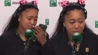 Naomi Osaka walked out of a tearful press conference after French Open exit. Images: X
