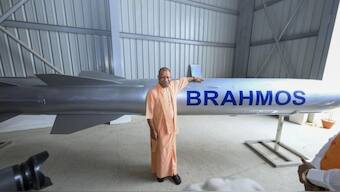 Uttar Pradesh Chief Minister Yogi Adityanath during the inauguration of BrahMos Aerospace Integration and Testing Facility, in Lucknow, Sunday, May 11, 2025. PTI