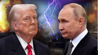US President Donald Trump (R) and Russian President Vladimir Putin (L). FIle Image 