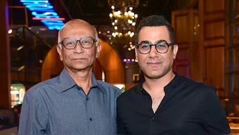 Billiards world champion Sourav Kothari (right) with his father Manoj