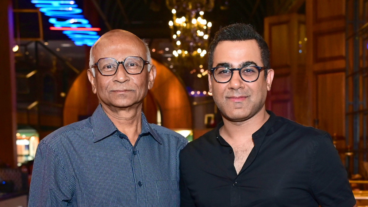 Billiards world champion Sourav Kothari (right) with his father Manoj Billiards world champion Sourav Kothari (right) with his father Manoj