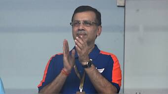 Lucknow Super Giants owner Sanjiv Goenka watches his team play against Kolkata Knight Riders at the Eden Gardens in the 2025 Indian Premier League. PTI