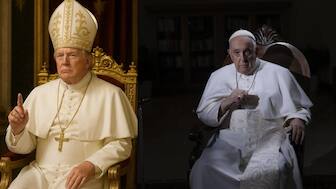 US President Donald Trump shares an image of himself dressed as Pope. Instagram - @POTUS / AP