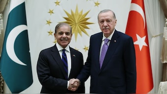 Pakistan Prime Minister Shehbaz Sharid and Turkey's President Recep Tayyip Erdogan hold a bilateral meeting in Ankara, Turkey on April 22, 2025. Image/Embassy of Pakistan in Ankara