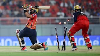 Punjab Kings middle-order batter Shashank Singh is clean bowled by Royal Challengers Bengaluru wrist-spinner Suyash Sharma during Qualifier 1 of IPL 2025 in Mullanpur. Reuters