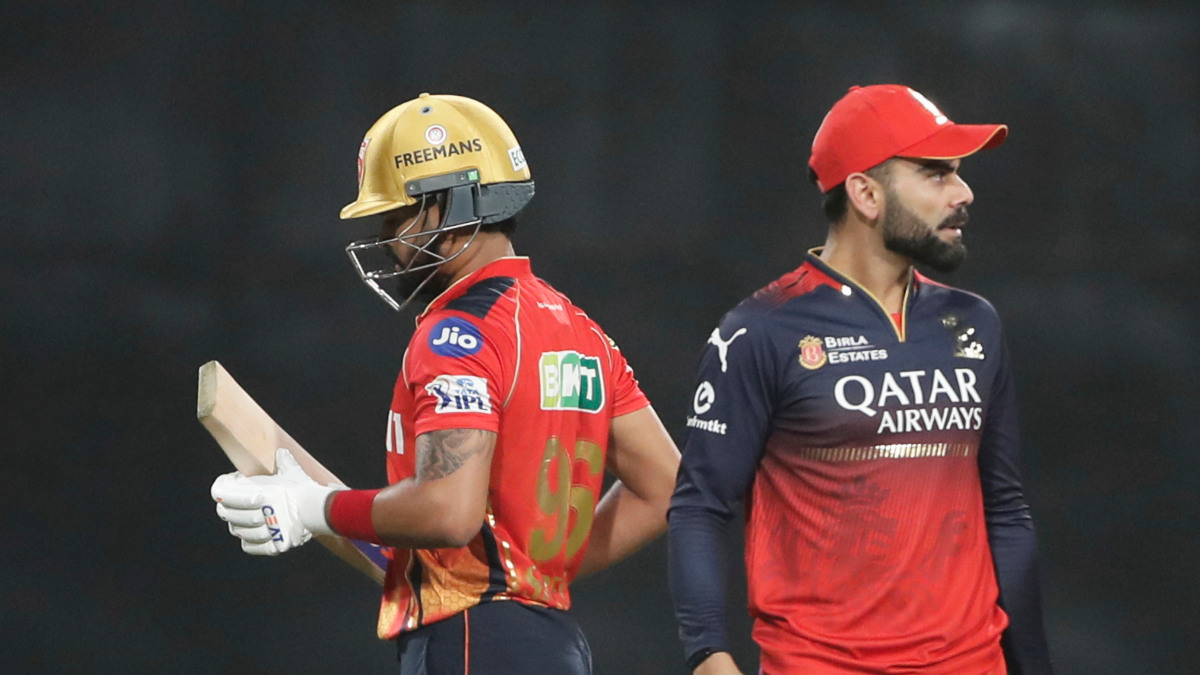 Punjab Kings captain Shreyas Iyer walks back after getting dismissed by Royal Challengers Bengaluru pacer Josh Hazlewood as Virat Kohli gets ready to celebrate with his teammates. AP Punjab Kings captain Shreyas Iyer walks back after getting dismissed by Royal Challengers Bengaluru pacer Josh Hazlewood as Virat Kohli gets ready to celebrate with his teammates. AP