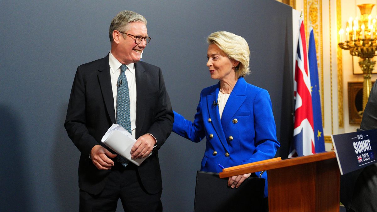 UK Prime Minister Keir Starmer and President of the European Commission, Ursula von der Leyen attend a press conference at the UK-EU summit at Lancaster House on May 19, 2025 in London, England. Reuters UK Prime Minister Keir Starmer and President of the European Commission, Ursula von der Leyen attend a press conference at the UK-EU summit at Lancaster House on May 19, 2025 in London, England. Reuters