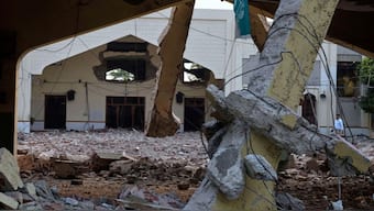 A damaged by Indian missile attack, in Muridke, a town in Pakistan's Punjab province. AP
