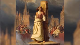 On May 30, 1431, Joan was burned at the stake for heresy in Rouen. Image: Hermitage Museum