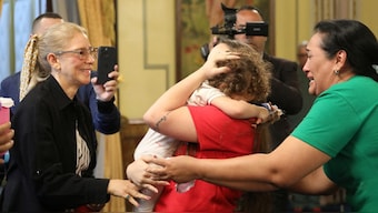The young girl was brought back to Venezuela and reunited with her parents. AP
