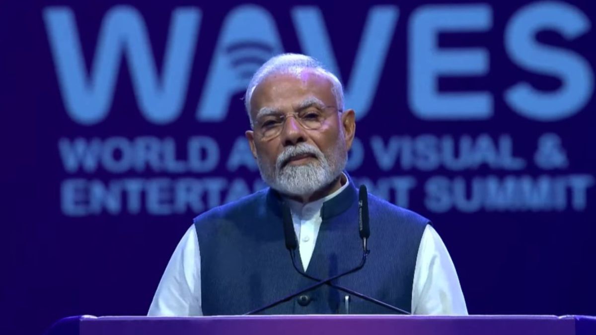 PM Modi at WAVES. Image courtesy: @BJP4India/X PM Modi at WAVES. Image courtesy: @BJP4India/X