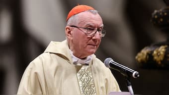 Cardinal Pietro Parolin leads the Holy Mass to commemorate the 20th anniversary of the death of Pope John Paul II in Saint Peter's Basilica, at the Vatican April 2, 2025. Reuters file