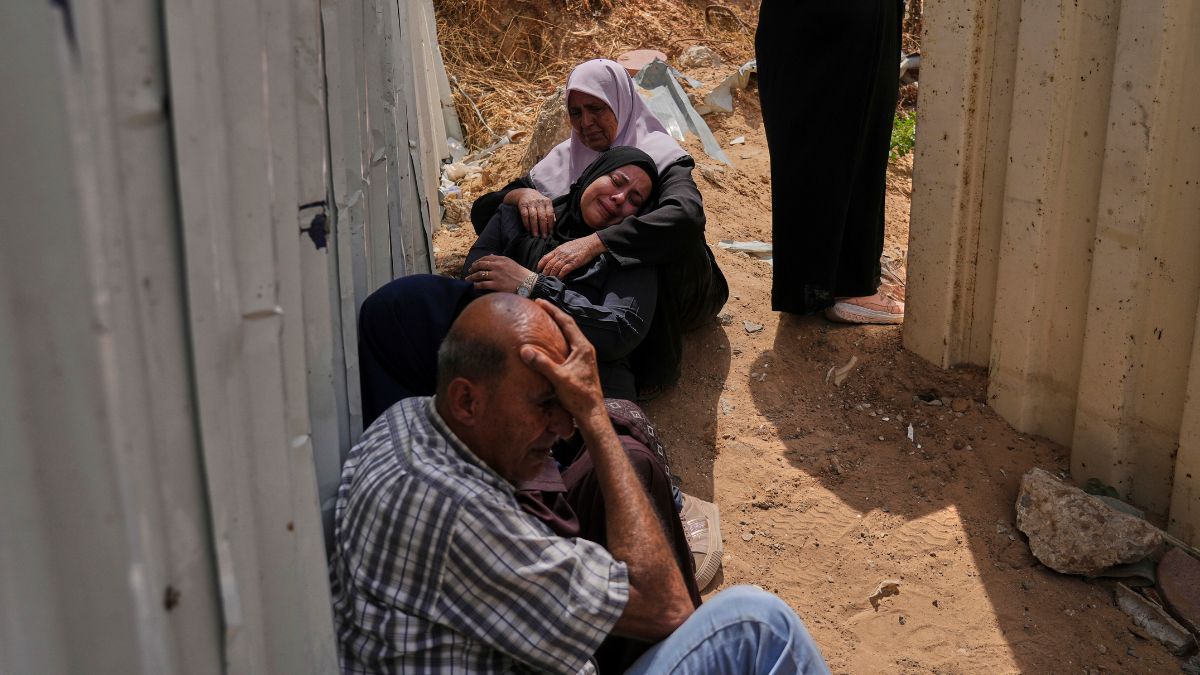 Palestinians mourn their relatives who were killed in Israeli airstrikes on a medical center in Jabalia, northern Gaza Strip, on Thursday, May 15, 2025. AP Palestinians mourn their relatives who were killed in Israeli airstrikes on a medical center in Jabalia, northern Gaza Strip, on Thursday, May 15, 2025. AP