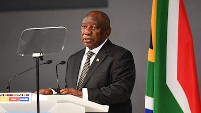 The Palestinians were let into South Africa on a standard 90-day visa by President Cyril Ramaphosa. AFP