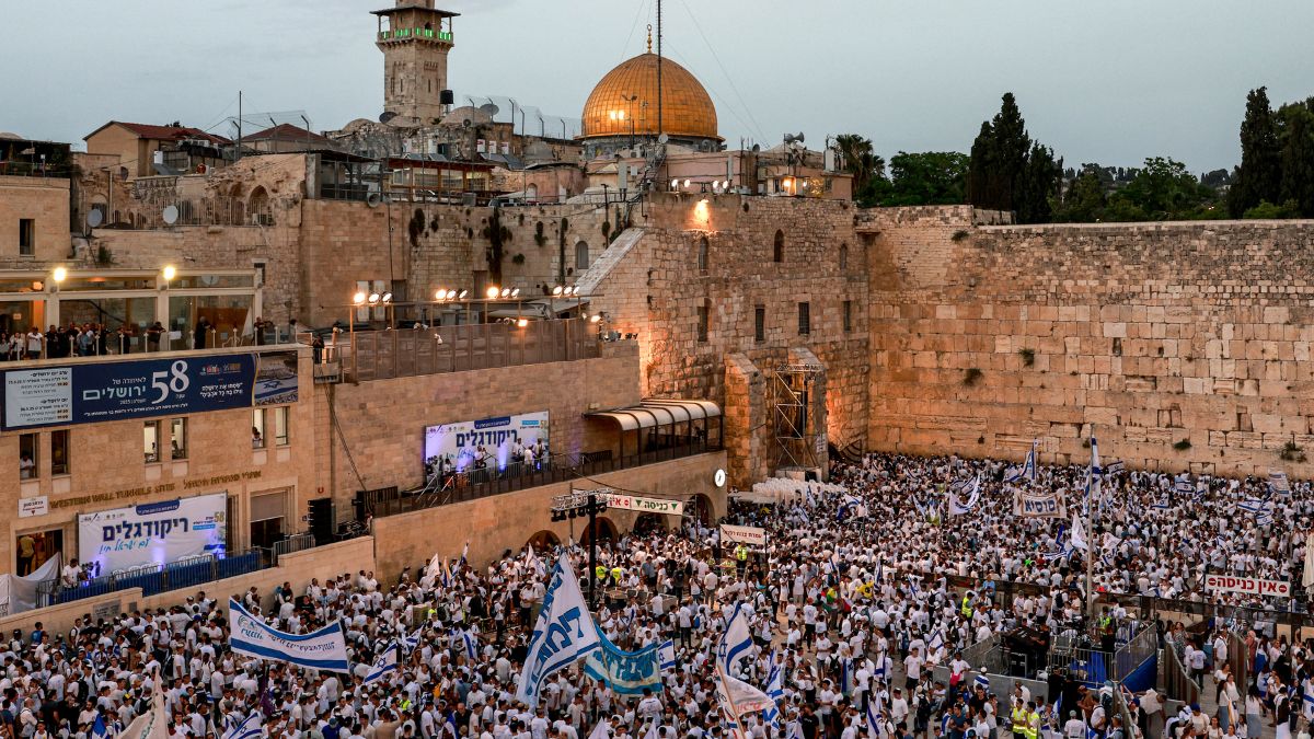 People gather at Western Wall Plaza in the old city of Jerusalem on May 26, 2025 marking Jerusalem Day, commemorating the Israeli army's 1967 capture of the city's eastern sector during the Arab-Israeli war. AFP People gather at Western Wall Plaza in the old city of Jerusalem on May 26, 2025 marking Jerusalem Day, commemorating the Israeli army's 1967 capture of the city's eastern sector during the Arab-Israeli war. AFP
