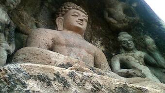 Rock-cut Buddha statue at Bojjanakonda near Anakapalle of Visakhapatnam, Andhra Pradesh. Representational image: Wikimedia Commons  