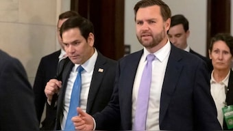 US Secretary of State Marco Rubio (R) and Vice President JD Vance. AP 
