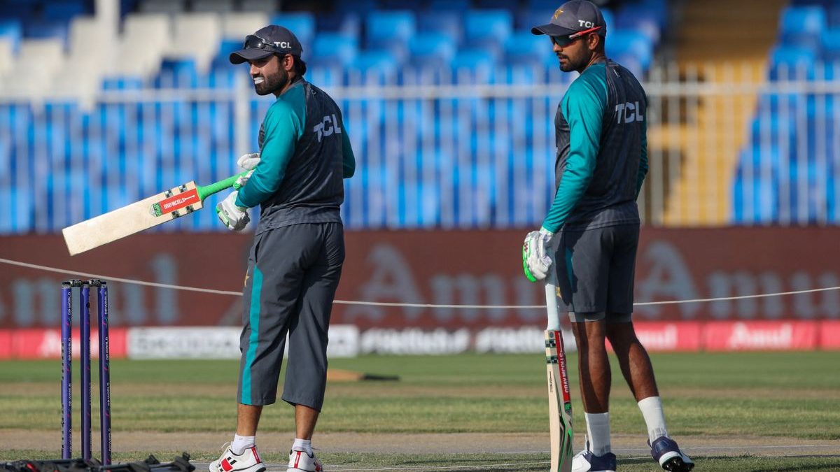 Babar Azam and Mohammad Rizwan during a training session for Pakistan. Image: AFP Babar Azam and Mohammad Rizwan during a training session for Pakistan. Image: AFP