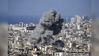 Smoke rises after an Israeli airstrike in the Dahiyeh in the southern suburbs of Beirut on Tuesday. (Photo: Associated Press)