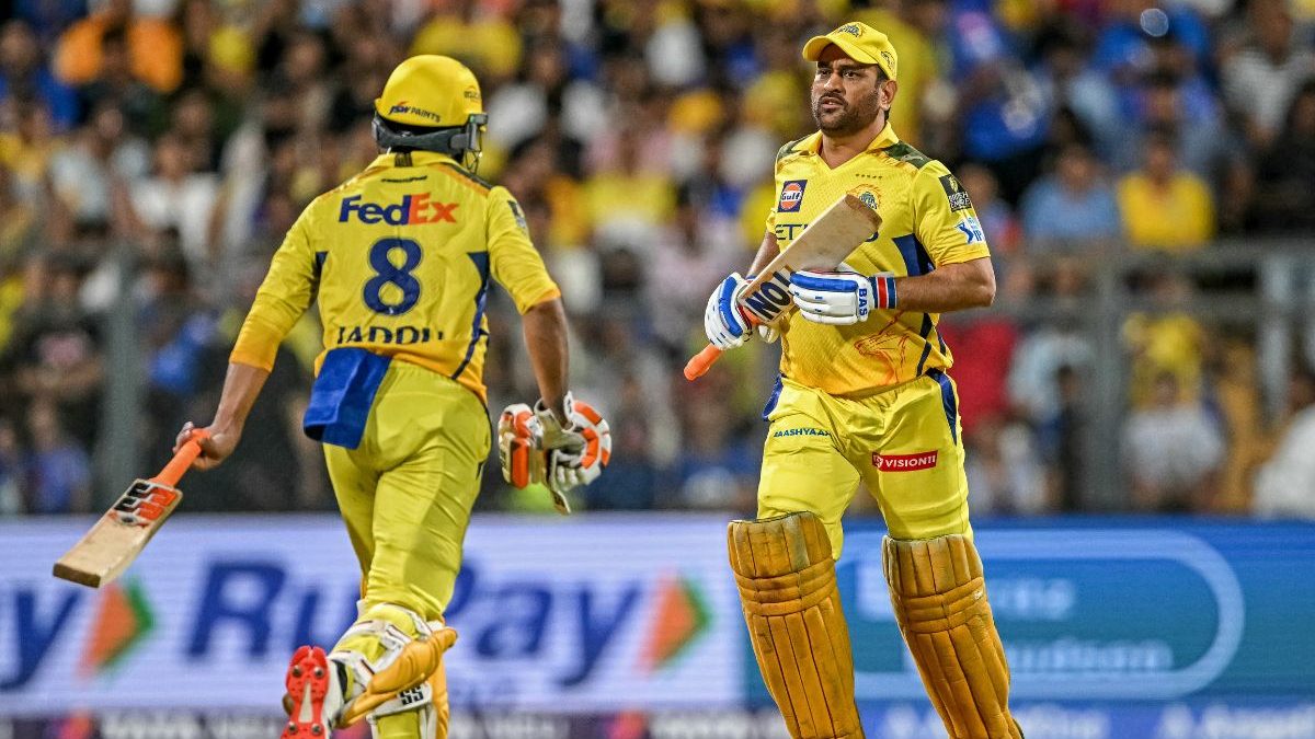 MS Dhoni and Ravindra Jadeja batting together during an IPL 2025 game. Image: AFP MS Dhoni and Ravindra Jadeja batting together during an IPL 2025 game. Image: AFP