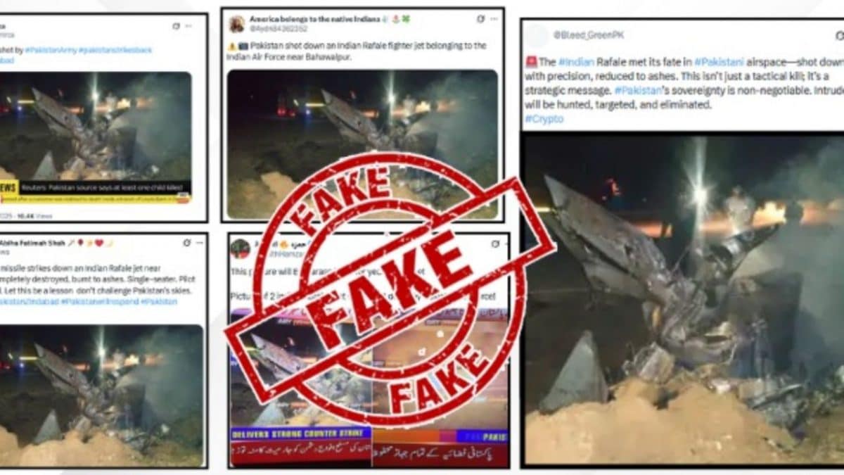 ‘Fake news, old images’: PIB fact-checks claims that Pakistan downed India’s Rafael aircraft