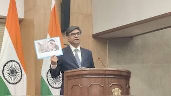Vikram Misri addresses press in New Delhi on Thursday