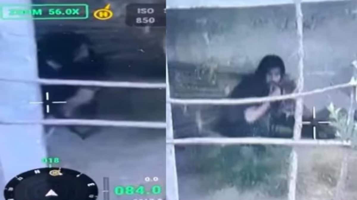 Watch | 3 terrorists killed in Tral encounter captured on camera hiding in a building