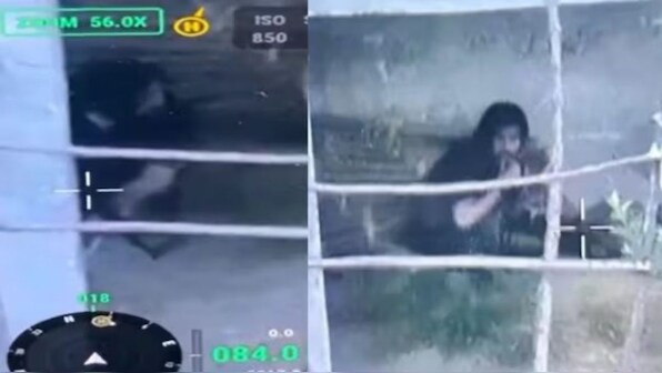 Watch | 3 terrorists killed in Tral encounter captured on camera hiding in a building
