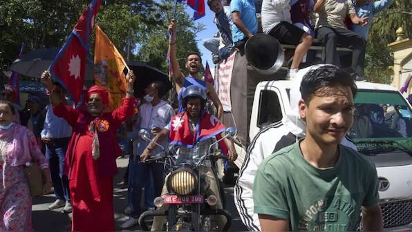 'Bring king back:' Thousands hit streets in Nepal to demand restoration of monarchy
