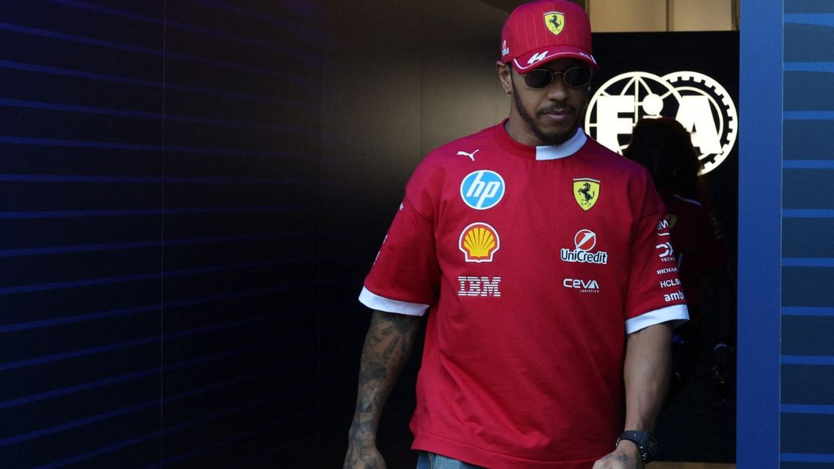 Ferrari's Lewis Hamilton ahead of the race at Imola. Image: Reuters Ferrari's Lewis Hamilton ahead of the race at Imola. Image: Reuters