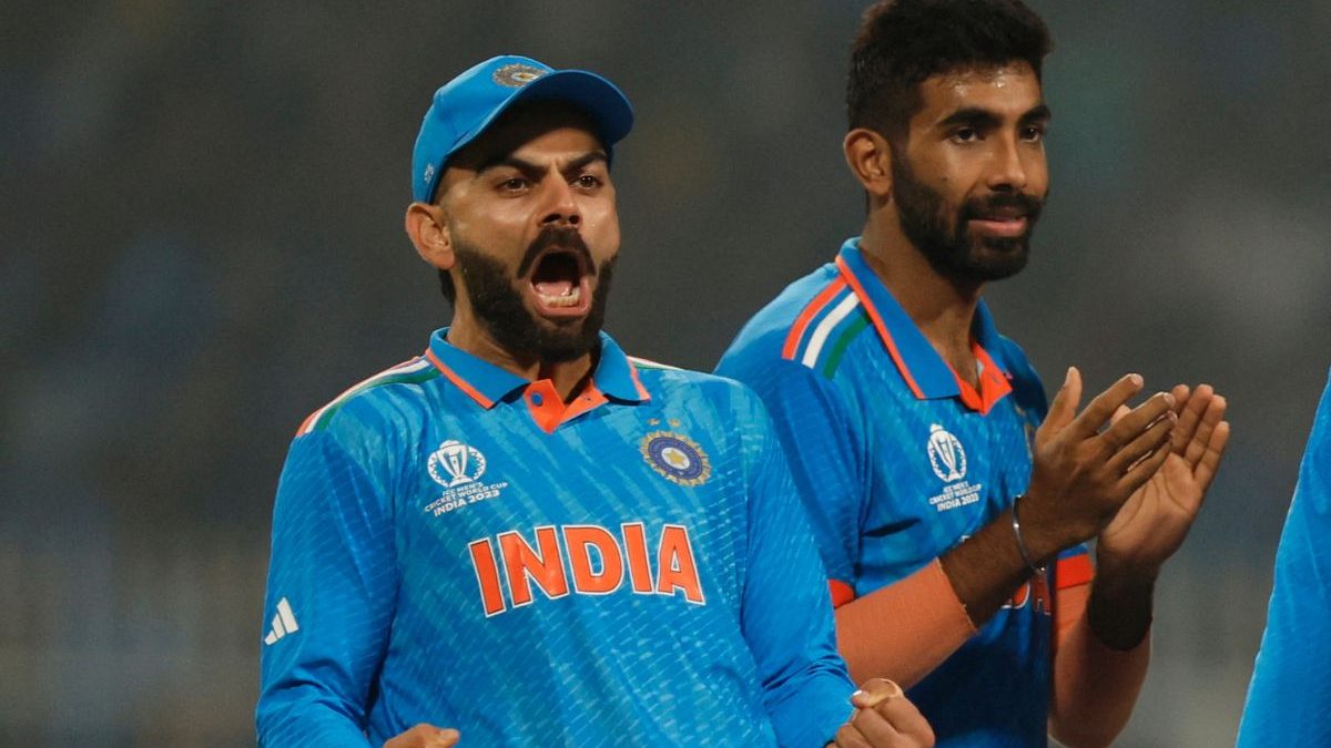 Virat Kohli celebrates with Jasprit Bumrah after a wicket falls. Image: Reuters Virat Kohli celebrates with Jasprit Bumrah after a wicket falls. Image: Reuters