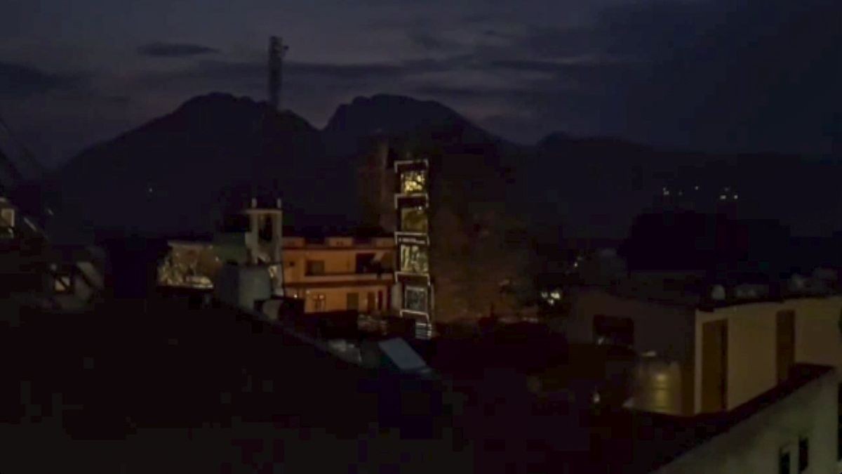 An area during blackout amid escalating tensions between India and Pakistan, in Reasi district, J&K. PTI An area during blackout amid escalating tensions between India and Pakistan, in Reasi district, J&K. PTI
