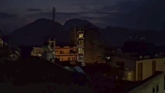  An area during blackout amid escalating tensions between India and Pakistan, in Reasi district, J&K. PTI