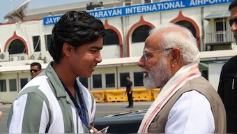 Vaibhav Suryavanshi met PM Modi at Patna airport. Image: X-Modi