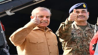 Pakistan's Prime Minister Shehbaz Sharif with its army chief General Asim Munir. Munir has now been promoted to field marshal, making him only the second in the country to hold this honour. File image/AFP