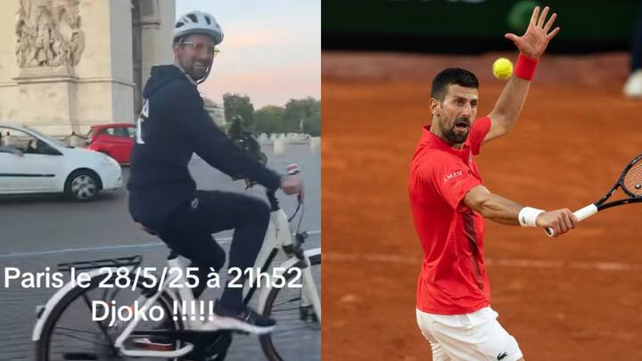 Novak Djokovic gets 'quite an adrenaline experience' cycling around Paris during French Open | Watch