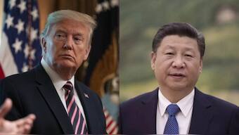 US President Donald Trump (left) and Xi Jinping (right) urged India and Pakitsan to de-escalate the situation along the LoC. AP  