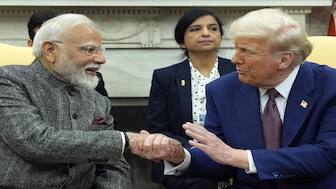 President Donald Trump shakes hands with India's Prime Minister Narendra Modi in the Oval Office of the White House. File image/AP