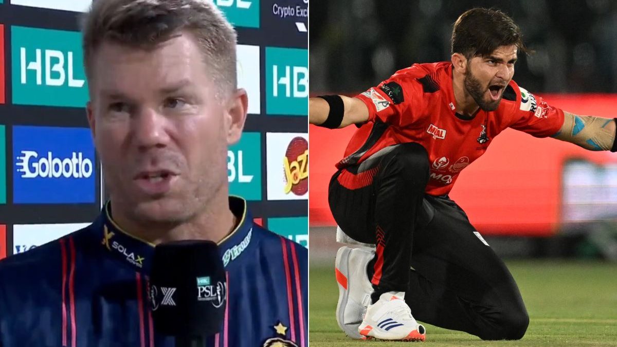David Warner takes a dig at Shaheen Afridi after Karachi beat Lahore. Image: PSL/AFP David Warner takes a dig at Shaheen Afridi after Karachi beat Lahore. Image: PSL/AFP