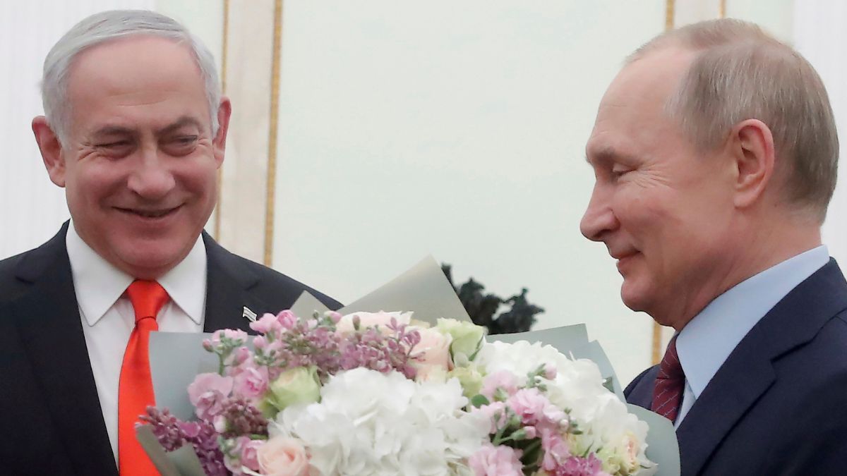 Russian President Vladimir Putin and Israeli Prime Minister Benjamin Netanyahu. AP/File Photo
Russian President Vladimir Putin and Israeli Prime Minister Benjamin Netanyahu. AP/File Photo