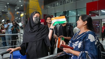 A flight carrying 110 Indian nationals evacuated from Iran reached Delhi. PTI
