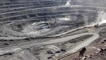 Miners are seen at the Bayan Obo mine containing rare earth minerals, in Inner Mongolia, China. File image/ Reuters