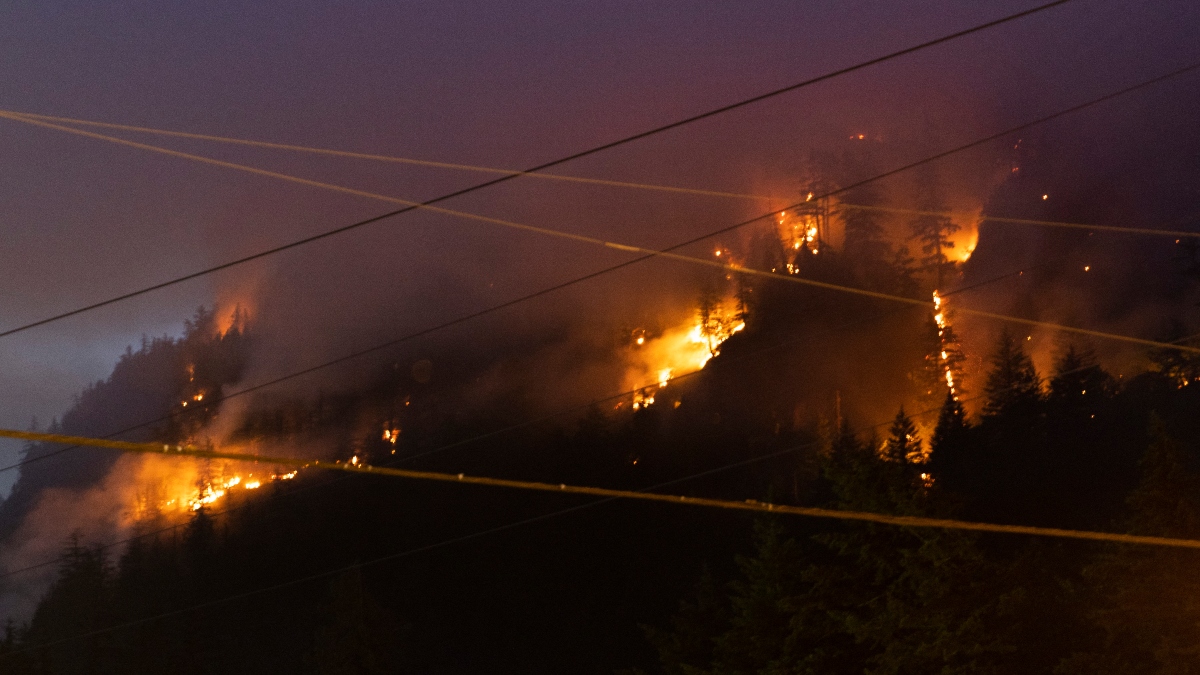 A wildfire burning in Squamish, British Columbia, Canada on June 10, 2025. AFP A wildfire burning in Squamish, British Columbia, Canada on June 10, 2025. AFP