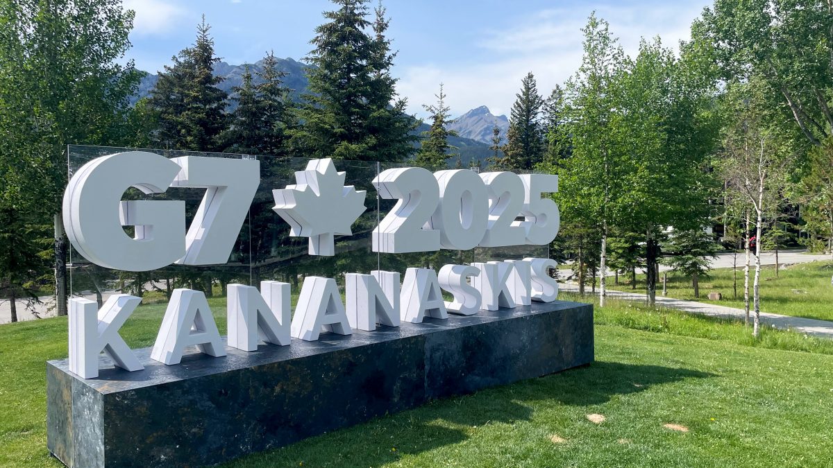 A landmark sign of the G7 2025 logo is seen on the lawn outside the Banff media center ahead of the Group of Seven (G7) Summit in Kananaskis, Alberta, Canada. Reuters A landmark sign of the G7 2025 logo is seen on the lawn outside the Banff media center ahead of the Group of Seven (G7) Summit in Kananaskis, Alberta, Canada. Reuters