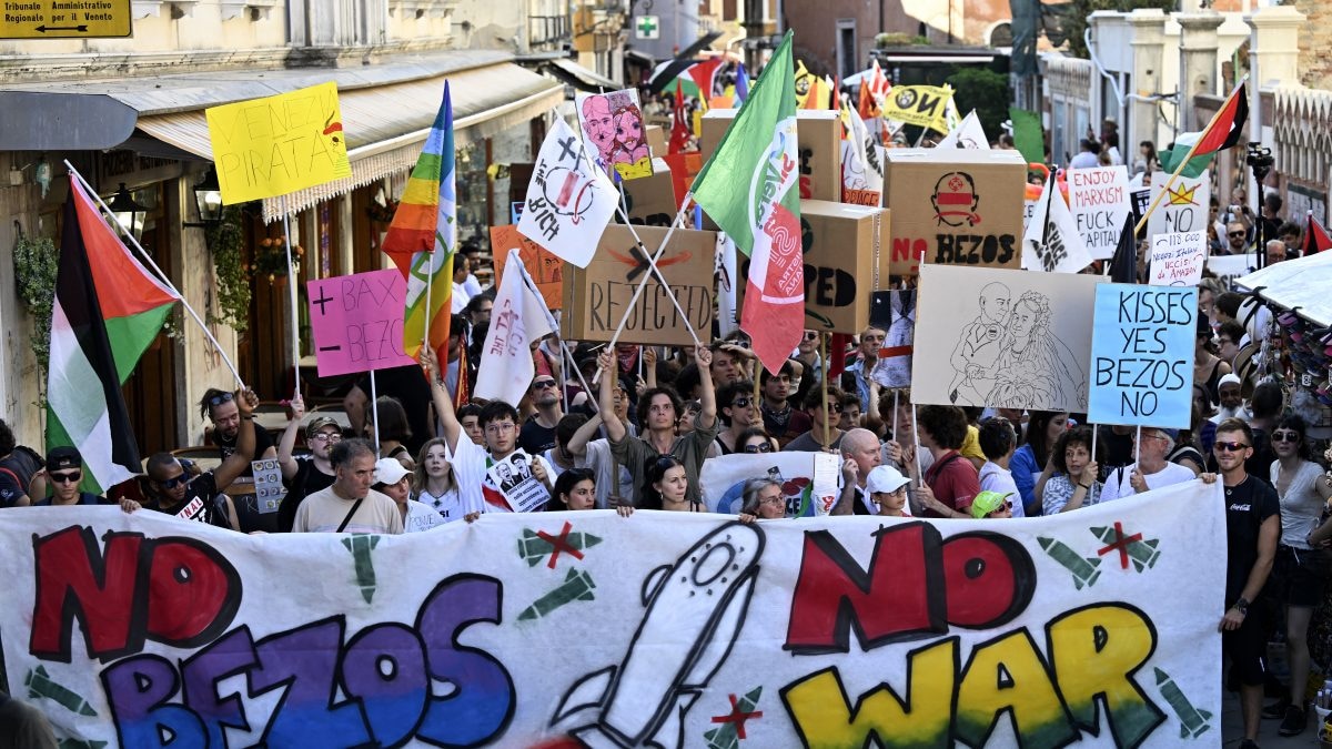 'Eat the rich': Mass protests in Venice overshadow Bezos wedding amid tourism woes