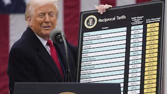 President Donald Trump speaks during an event to announce new tariffs in the Rose Garden at the White House, on April 2, 2025, in Washington. File image/ AP